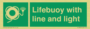 Lifebuoy with line and light